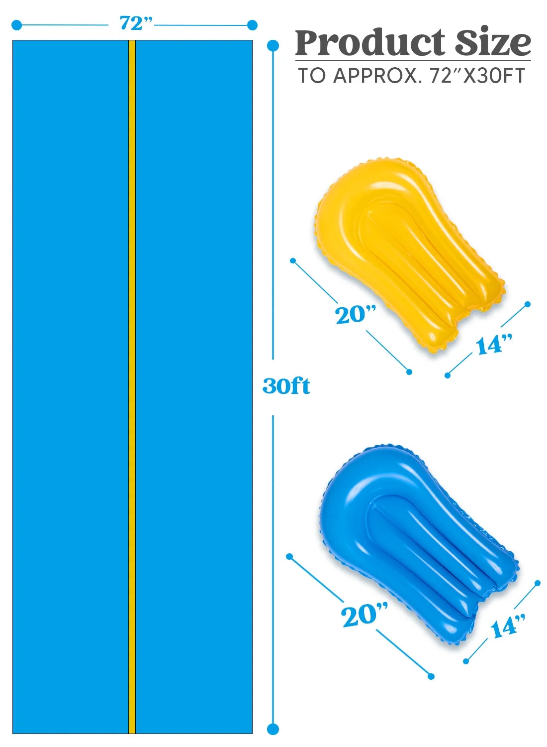 30Ft X 6Ft Huge Water Slide, Heavy Duty Lawn Water Slide with Built-In Sprinkler and 2 Slip Inflatable Boards for Summer Party