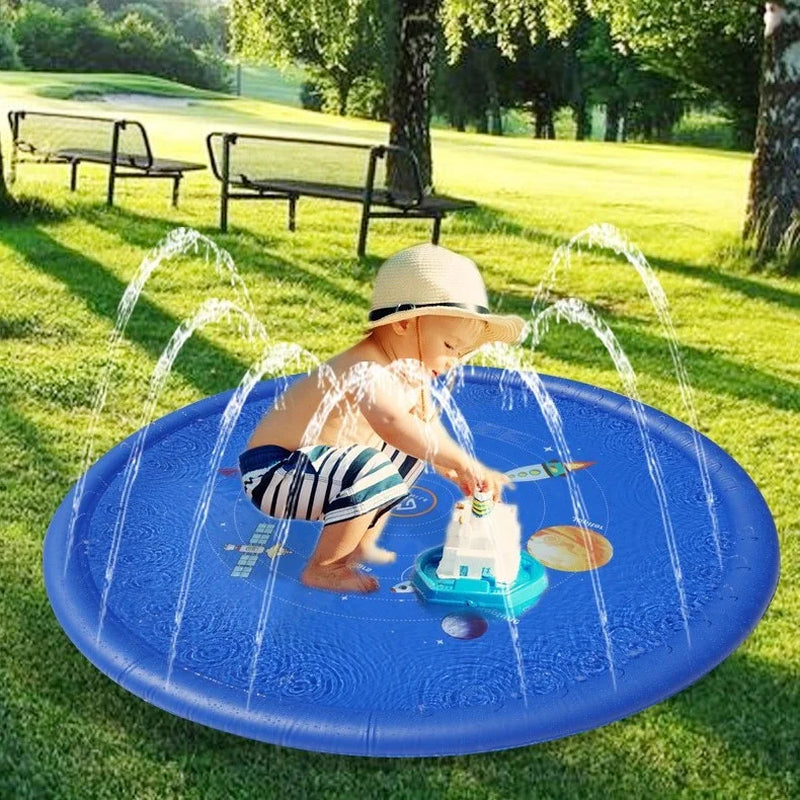 67" Inflatable Splash Pad for Toddlers, Outdoor Sprinkler for Kids, Dog Sprinkler Pool, Inflatable Water Toys Inflatable Wading Baby Pool