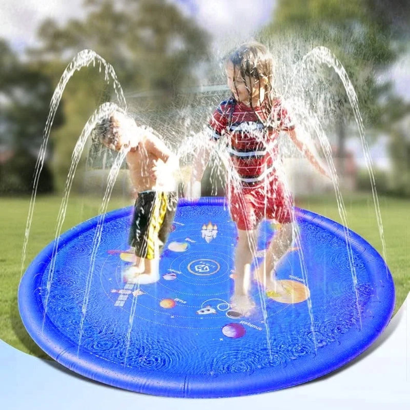 67" Inflatable Splash Pad for Toddlers, Outdoor Sprinkler for Kids, Dog Sprinkler Pool, Inflatable Water Toys Inflatable Wading Baby Pool