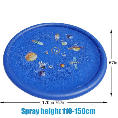 67" Inflatable Splash Pad for Toddlers, Outdoor Sprinkler for Kids, Dog Sprinkler Pool, Inflatable Water Toys Inflatable Wading Baby Pool