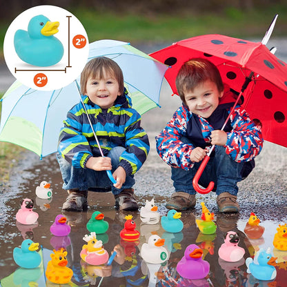 15PCS Rubber Ducks, Bath Toys for Toddlers, Rubber Duckies Summer Beach Pool Toys