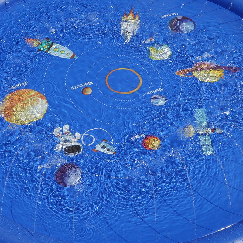 67" Inflatable Splash Pad for Toddlers, Outdoor Sprinkler for Kids, Dog Sprinkler Pool, Inflatable Water Toys Inflatable Wading Baby Pool